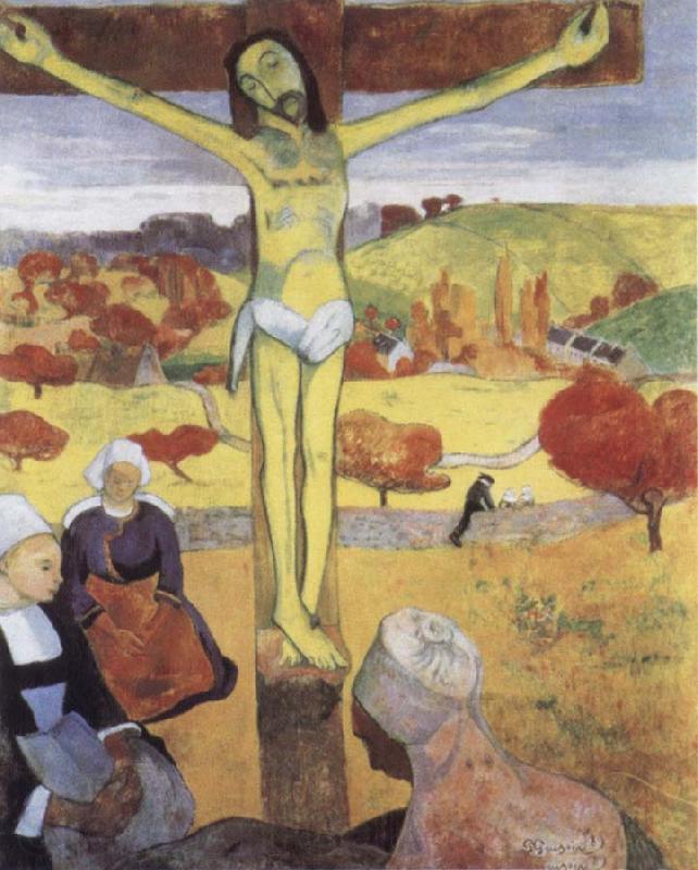 Paul Gauguin The Yellow Christ Norge oil painting art